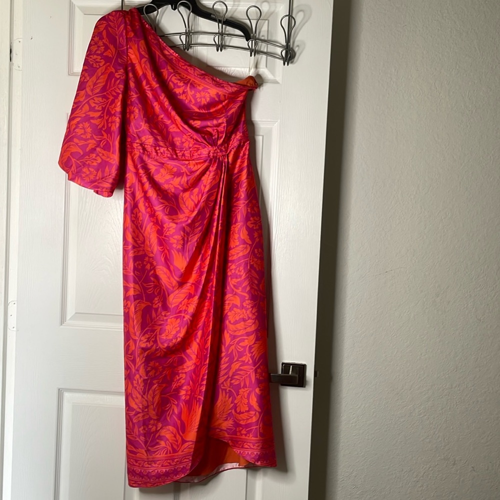 Andres Otalora Timbuktu One Shoulder floral maxi Dress